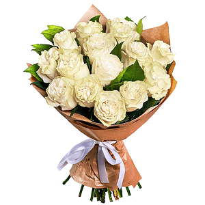 15 white roses with delivery Magnitogorsk