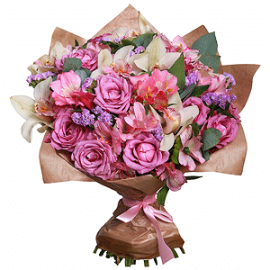 Violet roses with delivery Magnitogorsk