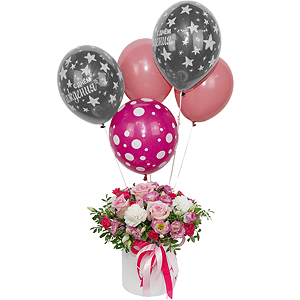 Darling with balloons with delivery Magnitogorsk