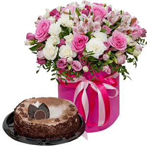 Flower fairy with cake with delivery Magnitogorsk