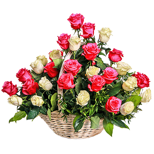 Basket of flowers with delivery Magnitogorsk