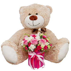 Miss charming with teddy bear with delivery Magnitogorsk