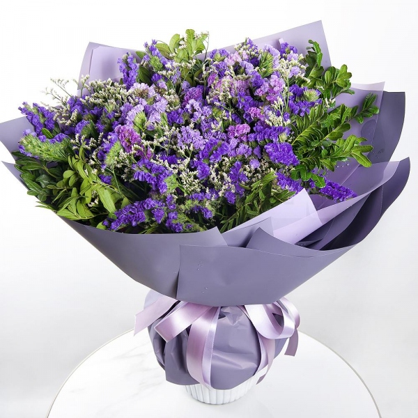 Blue Statice, Limonium (1 pc.), Wrapping Paper, Pistachio